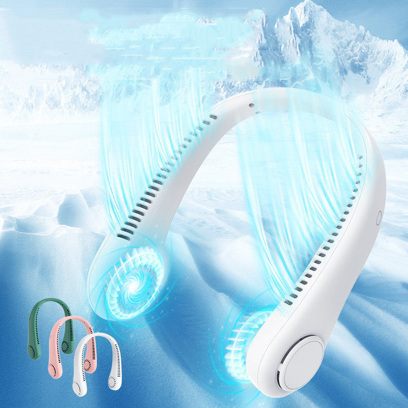 Rechargeable Neck Fan Hands Free USB Mini Fan Traveling Outdoor Sports