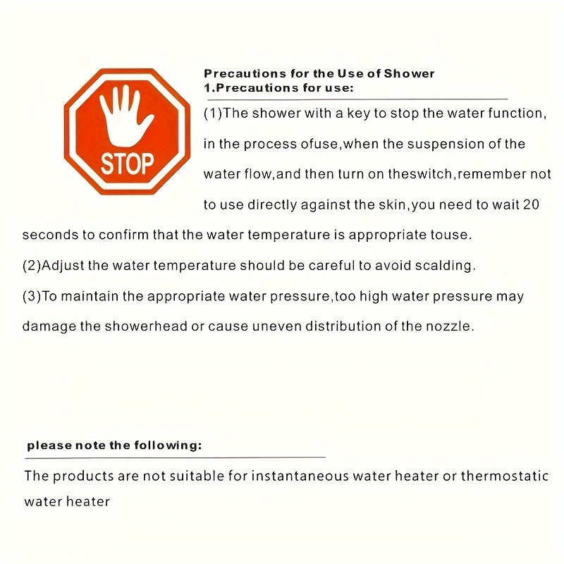 High Pressure Massage Handheld Shower Head with Filter