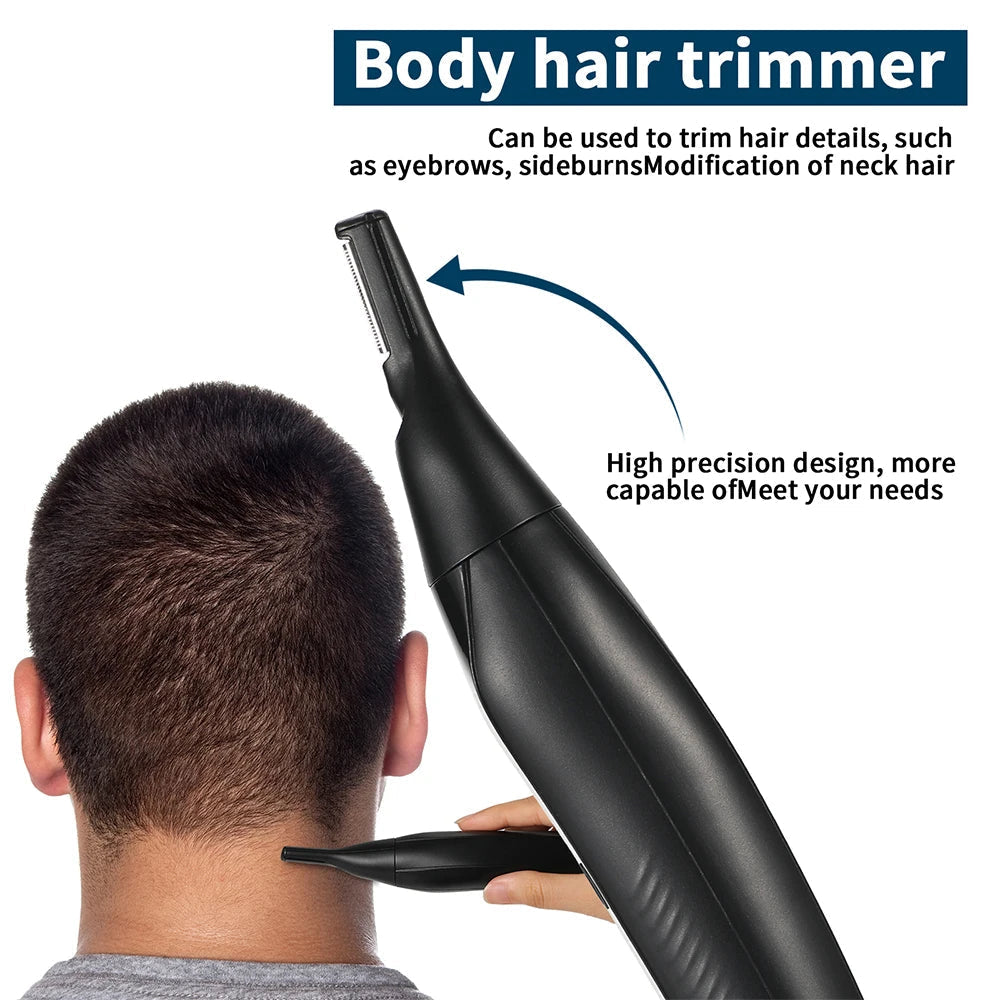 Multifunctional Electric Nose Hair Trimmer for Men – 6-in-1 Grooming Kit