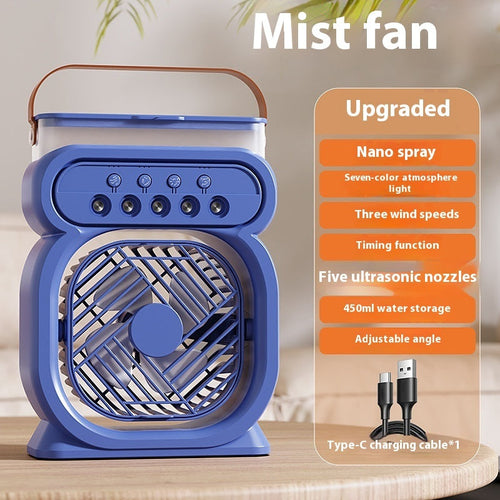 3 In 1 Portable Air Conditioner Evaporative Air Cooler LED Night