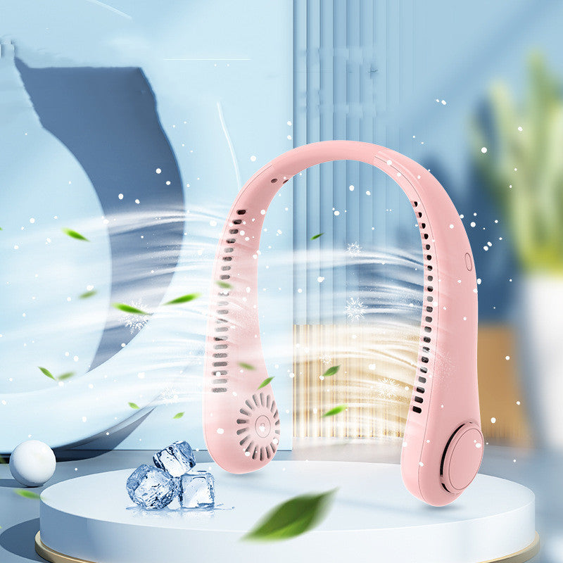 Rechargeable Neck Fan Hands Free USB Mini Fan Traveling Outdoor Sports