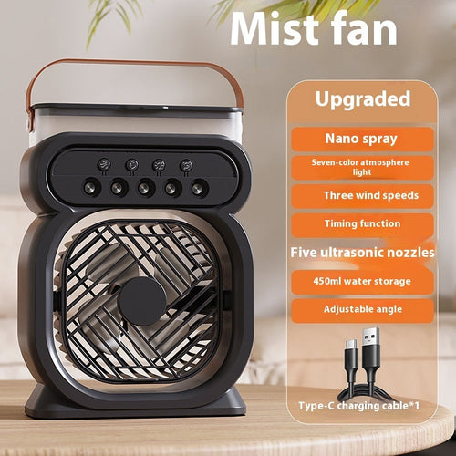 3 In 1 Portable Air Conditioner Evaporative Air Cooler LED Night
