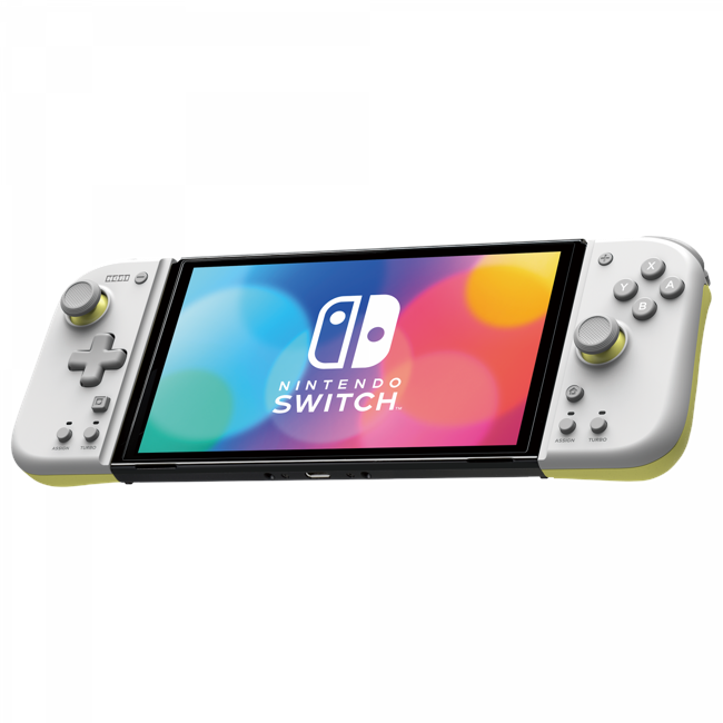HORI Split Pad Compact – Light Gray & Yellow