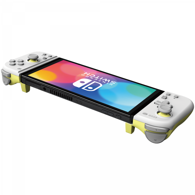 HORI Split Pad Compact – Light Gray & Yellow