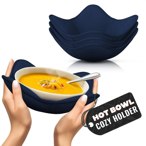 4 Pcs Microwave Bowl Cozy Holders Deep Navy Blue Microwave Bowl