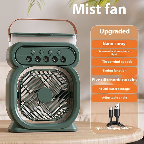 3 In 1 Portable Air Conditioner Evaporative Air Cooler LED Night